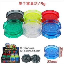 PLASTIC TOBACCO GRINDER 1 LAYER 55MM